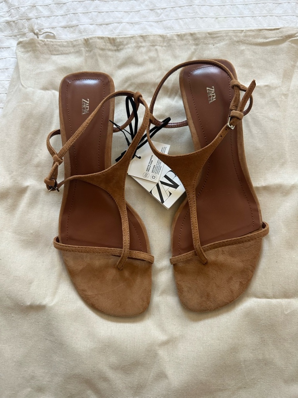 NWT Zara Brown Heeled Sandals
